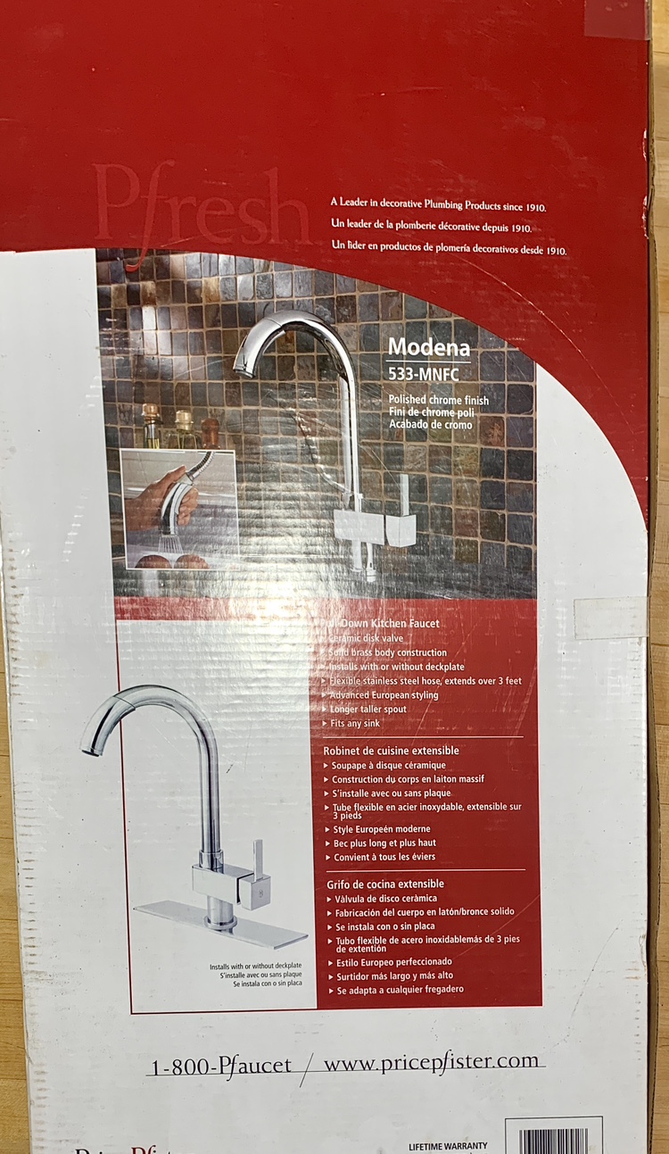 Price Pfister Modena Pull-Down Kitchen Faucet - photo 2