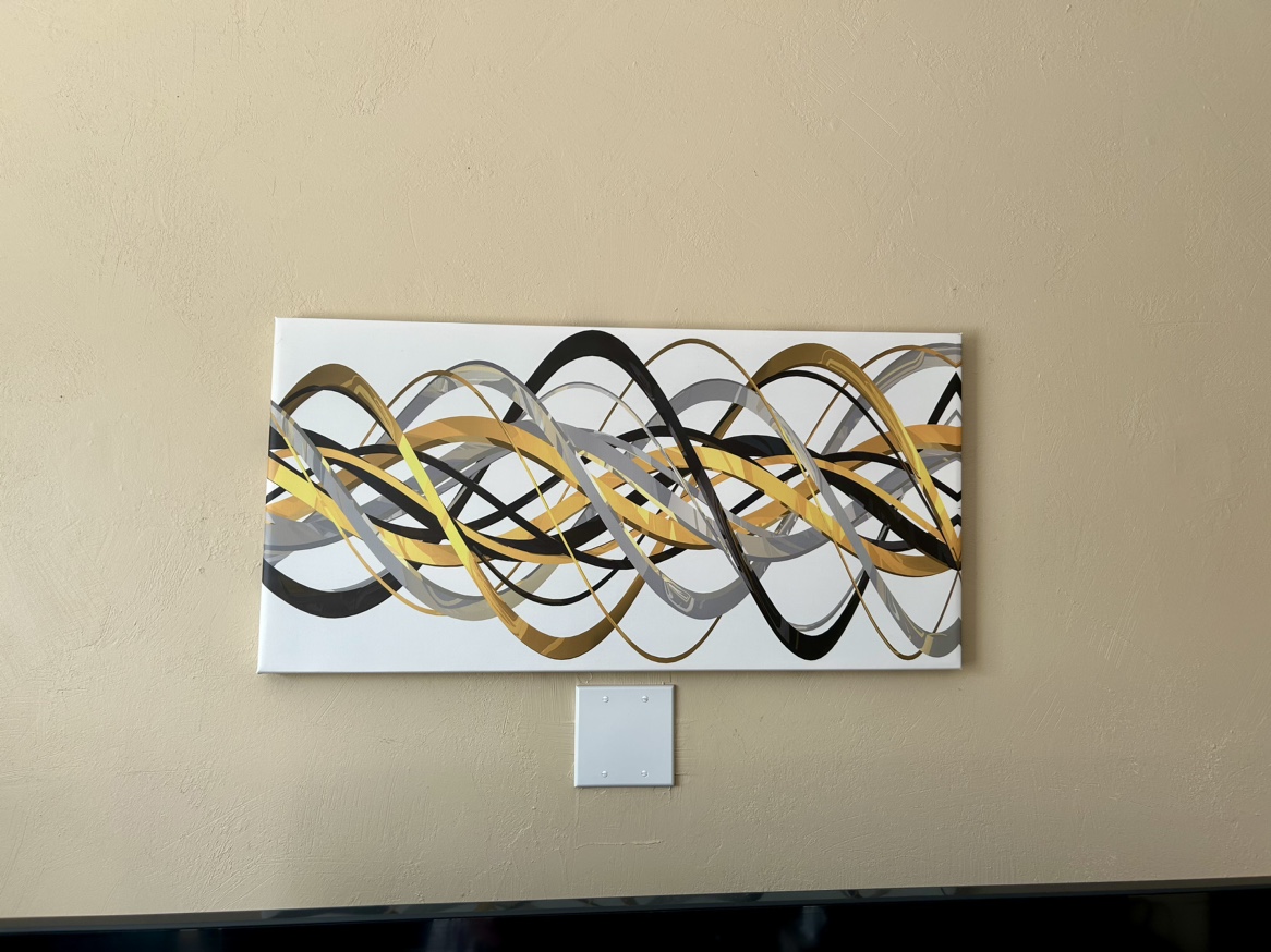 Abstract Gold and Black Canvas Art - photo 2