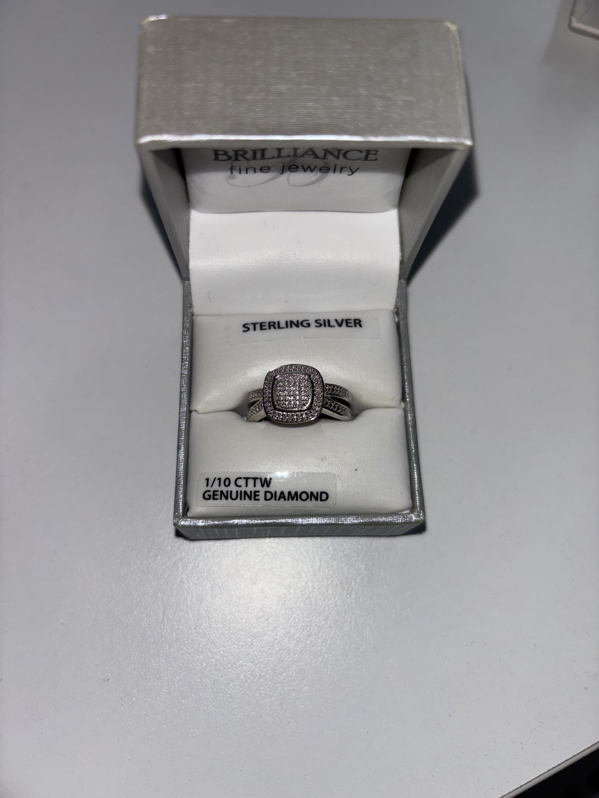 Sterling Silver Diamond Ring