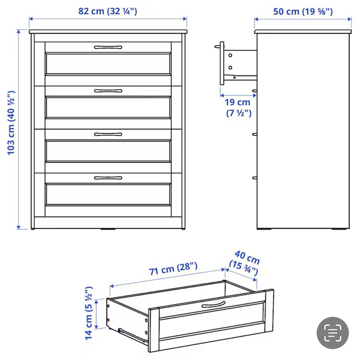 IKEA Dresser Songesand 4 Drawer - photo 4