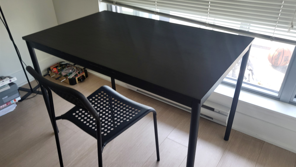 IKEA Black Desk with Chair