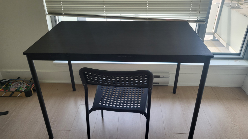 IKEA Black Desk with Chair - photo 2