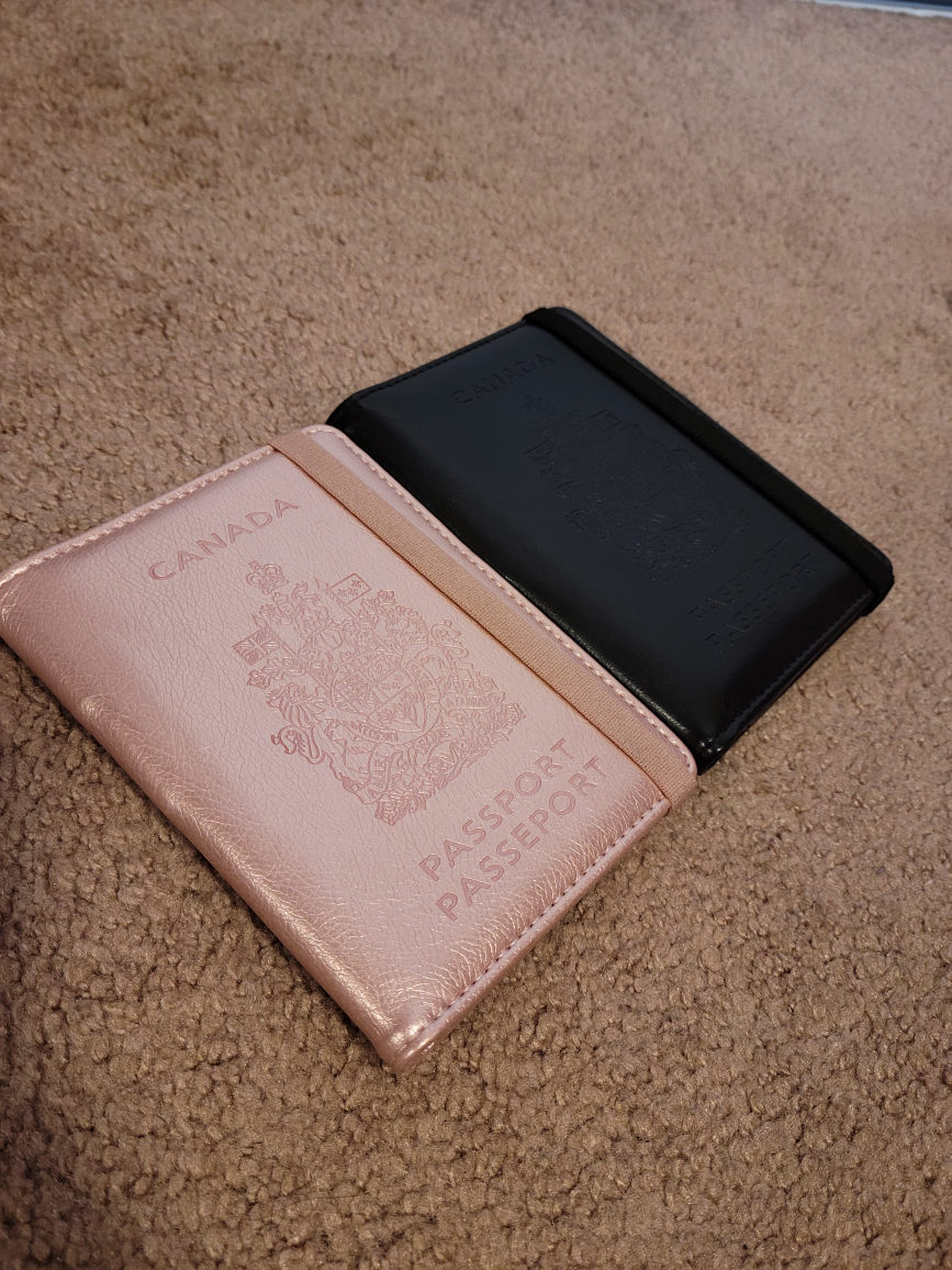 Passport Holder (pink and black) thumbnail