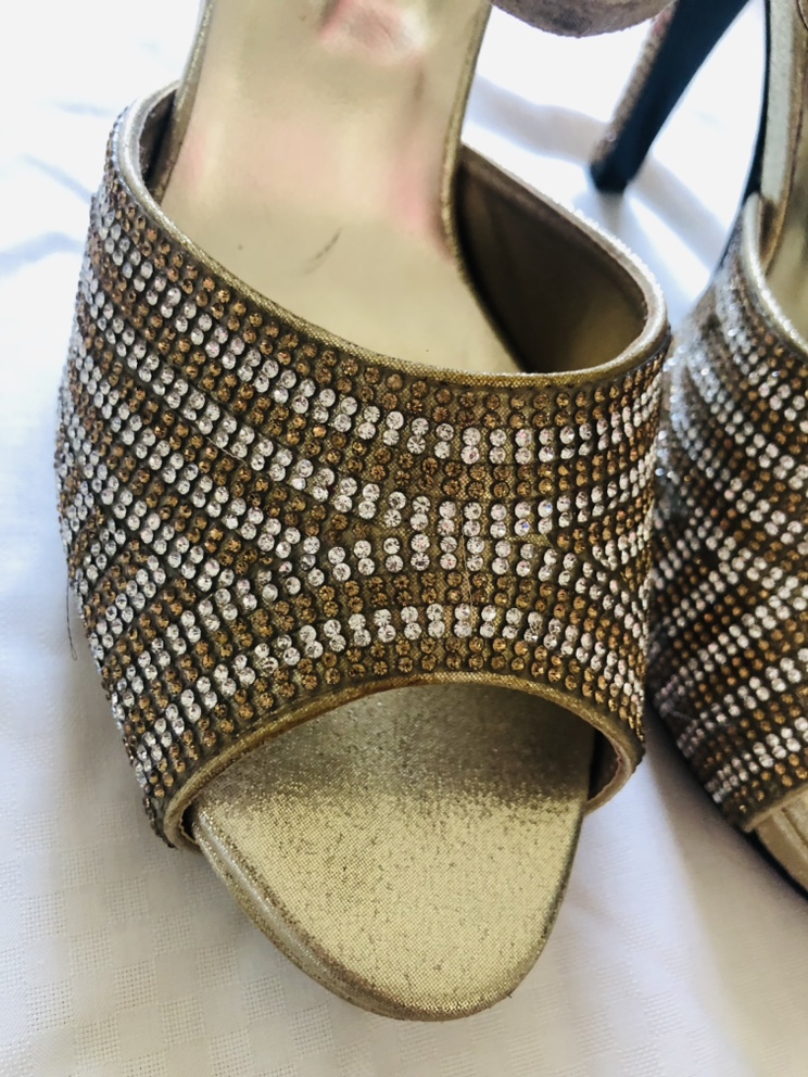 Gold Rhinestone Heels thumbnail