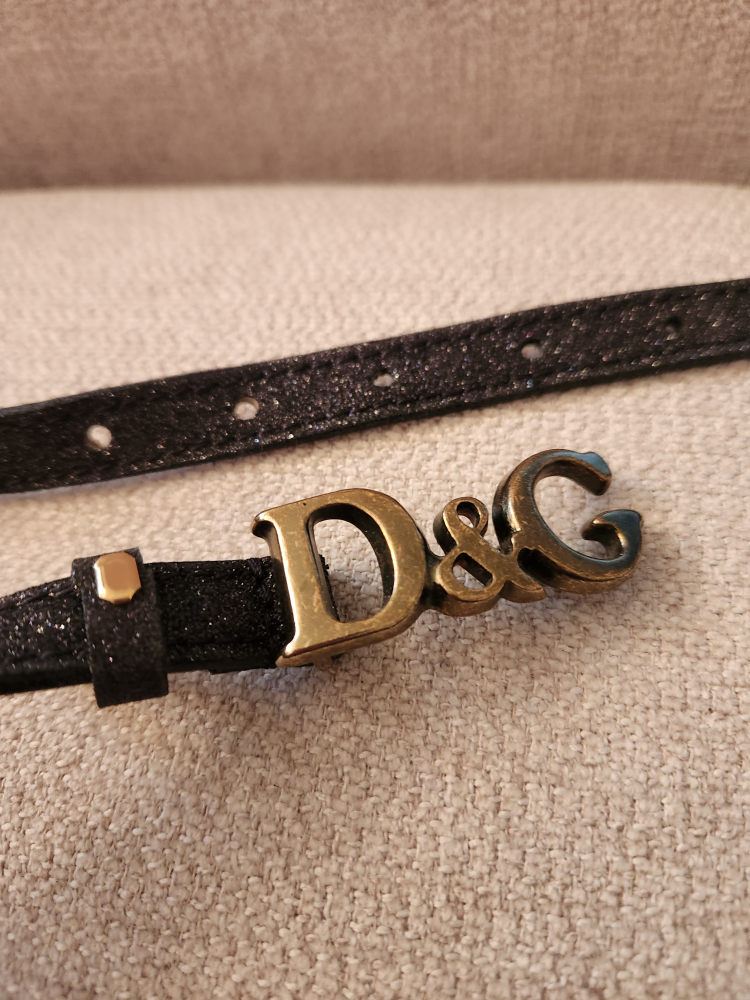 D&G Black Glitter Belt