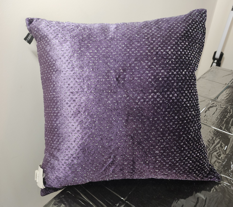 Purple Velvet Throw Pillows (Set of 2)