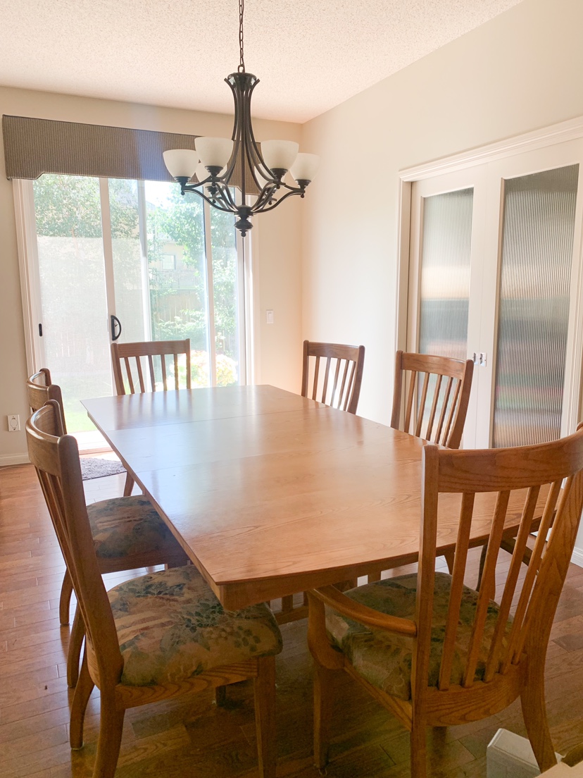 Dining Table with Leaf & Chairs