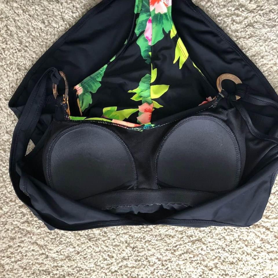 Bright Floral Flattering Ruched One Piece Swimsuit image indicator(5)