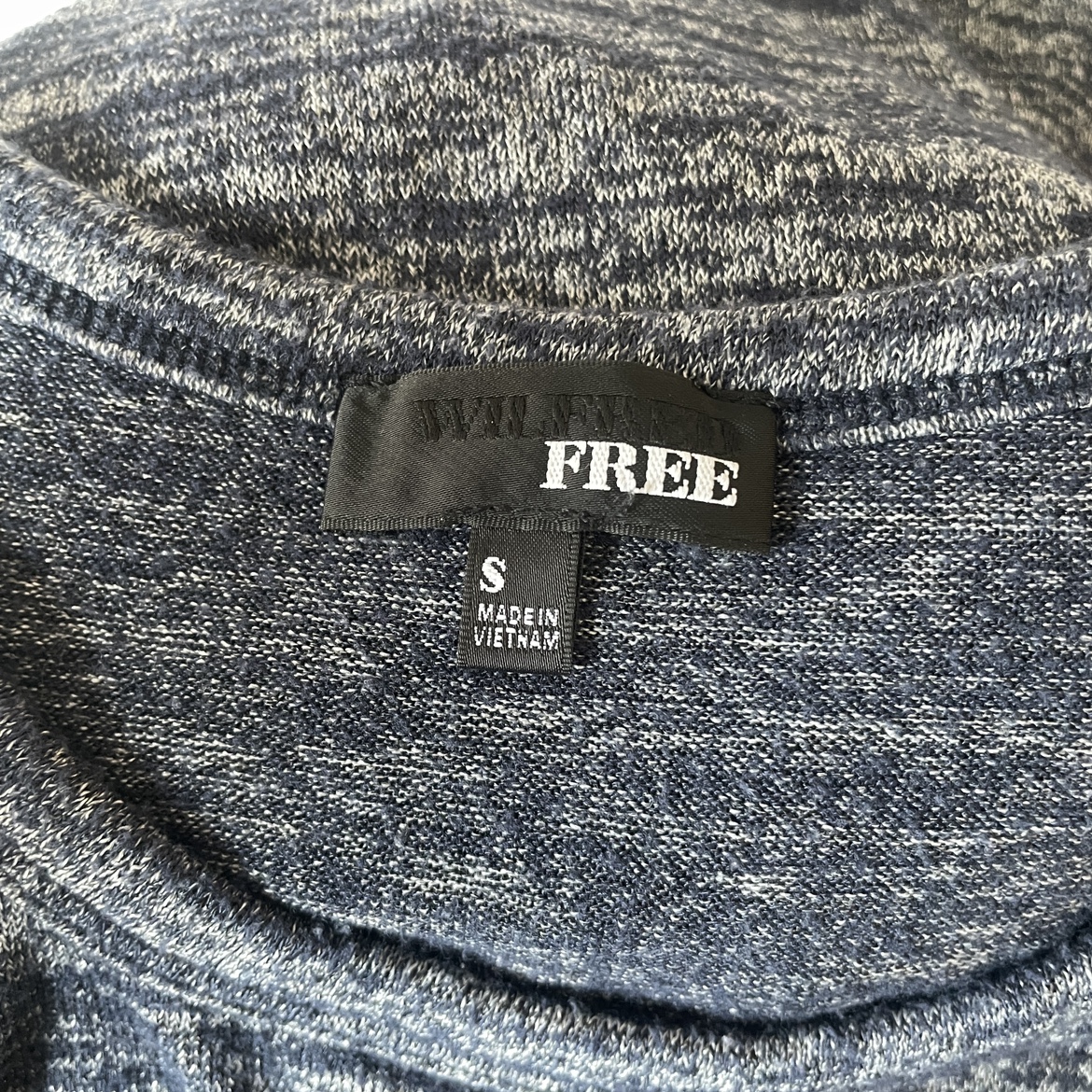 Aritzia Wilfred Free Heathered Navy Cut Out Dress Size Small image indicator(5)