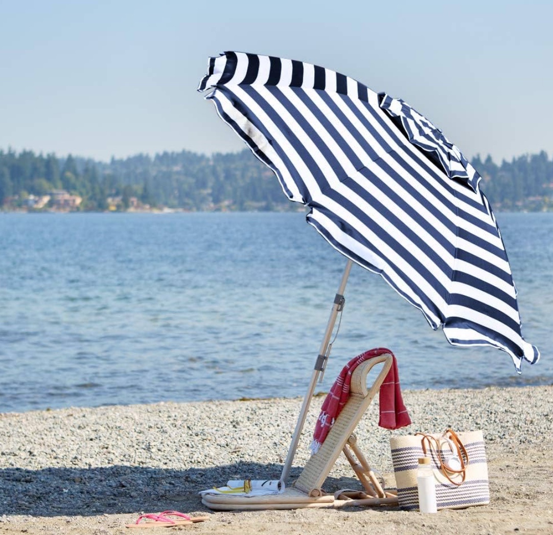 Amazon Basics Beach striped Umbrella