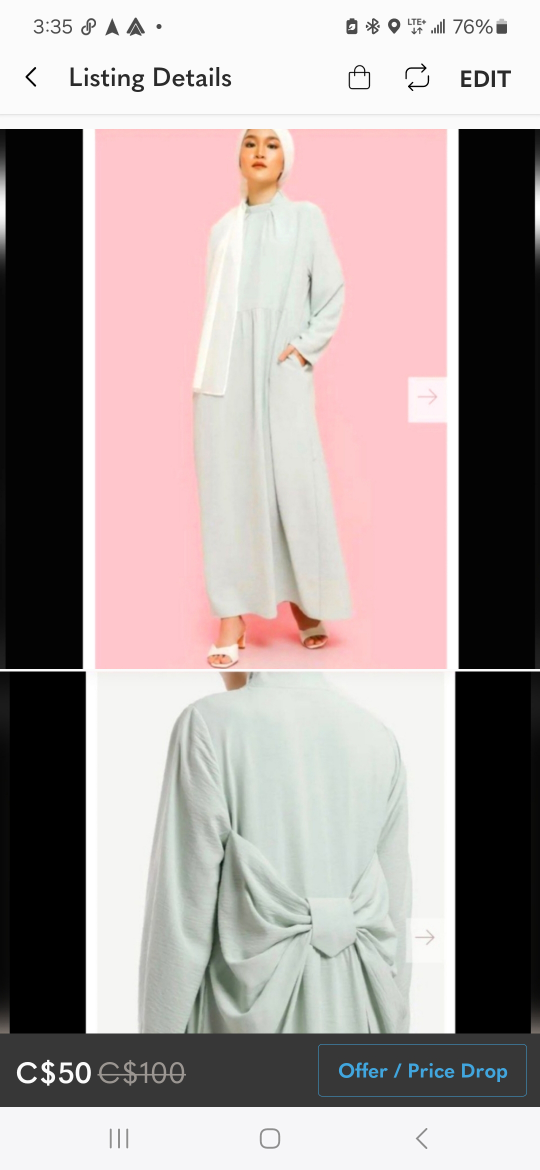 Mint Green Long Sleeve Dress - photo 2