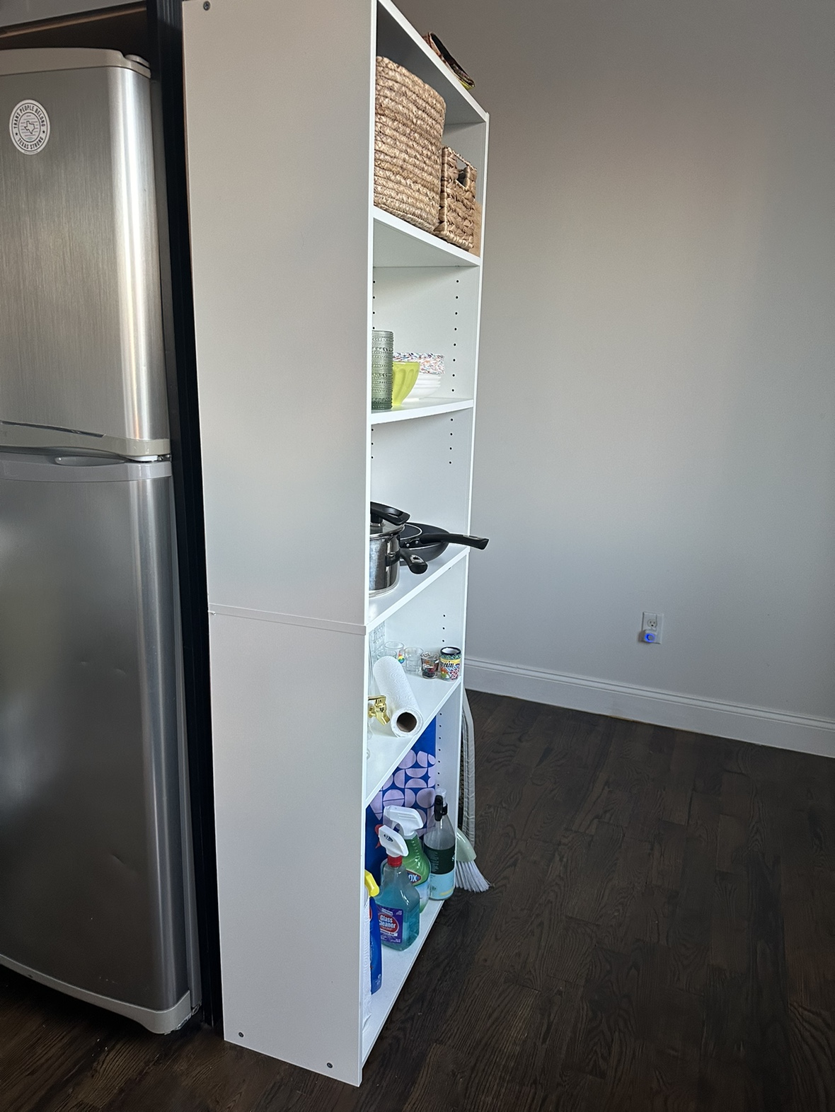 Built storage shelves