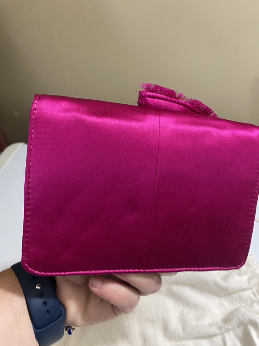 BCBG Max Azria vintage  Pink Satin Bow Clutch - photo 4