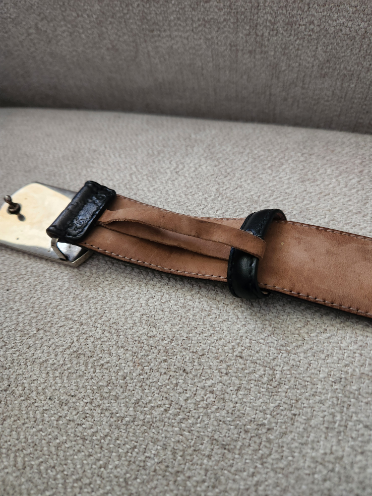 Authentic Gucci Black Leather Belt image indicator(2)