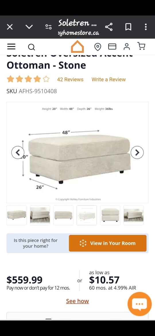 sofa and ottoman from Ashely - photo 2