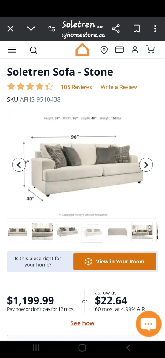 sofa and ottoman from Ashely - photo 3