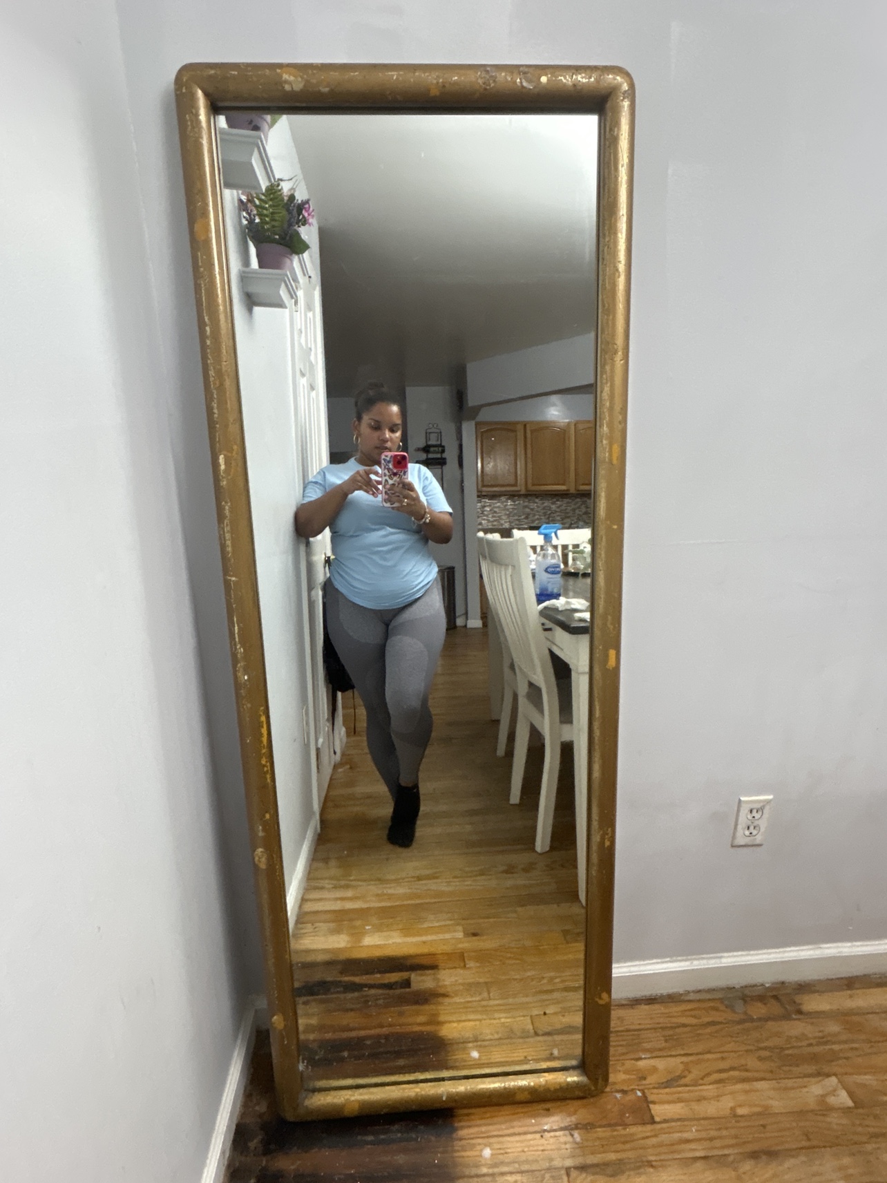 Large gold mirror