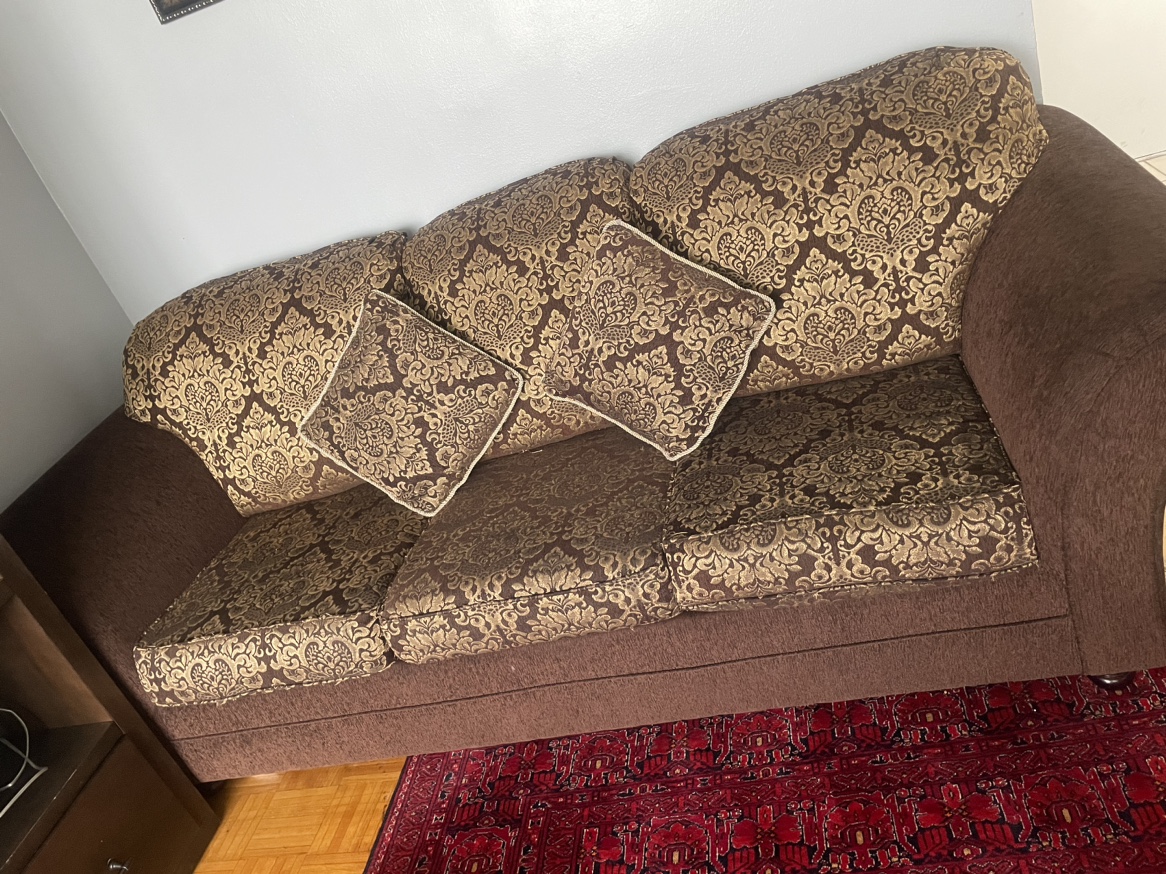 Brown three piece sofa image indicator(2)