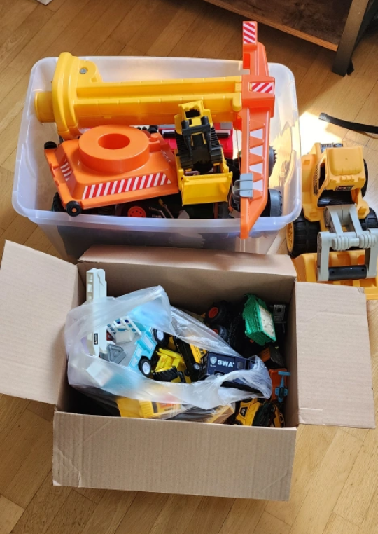 MOVING SALE! Toy Vehicles - two boxes thumbnail