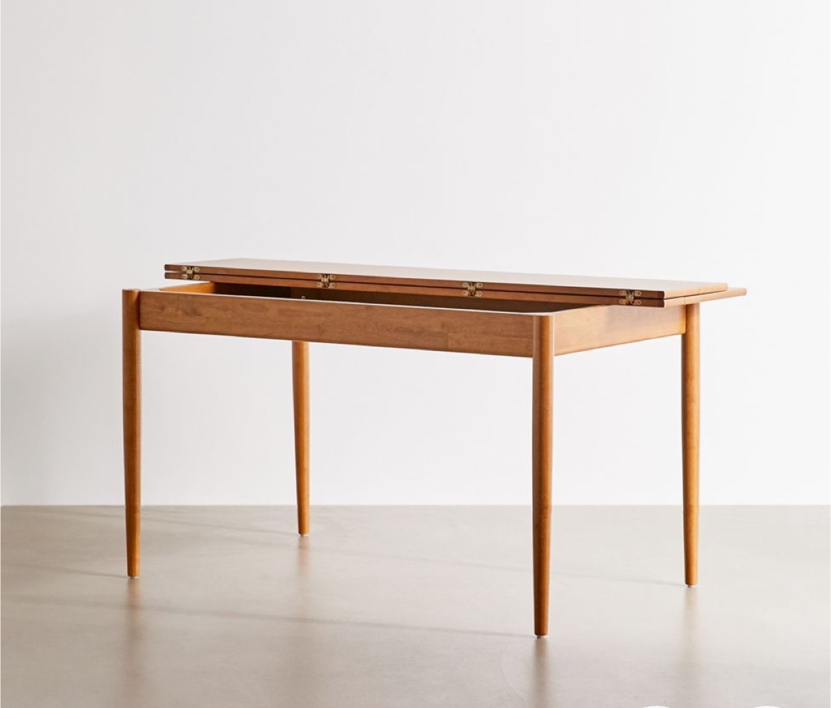 UO Wooden Dining Table with Hidden Storage