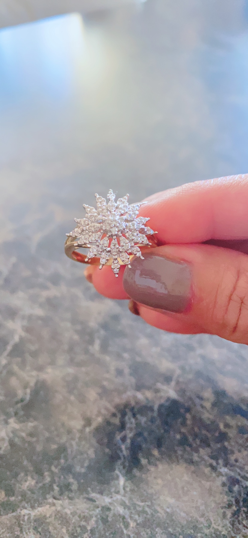 Diamond 10K White & Yellow Gold Ring