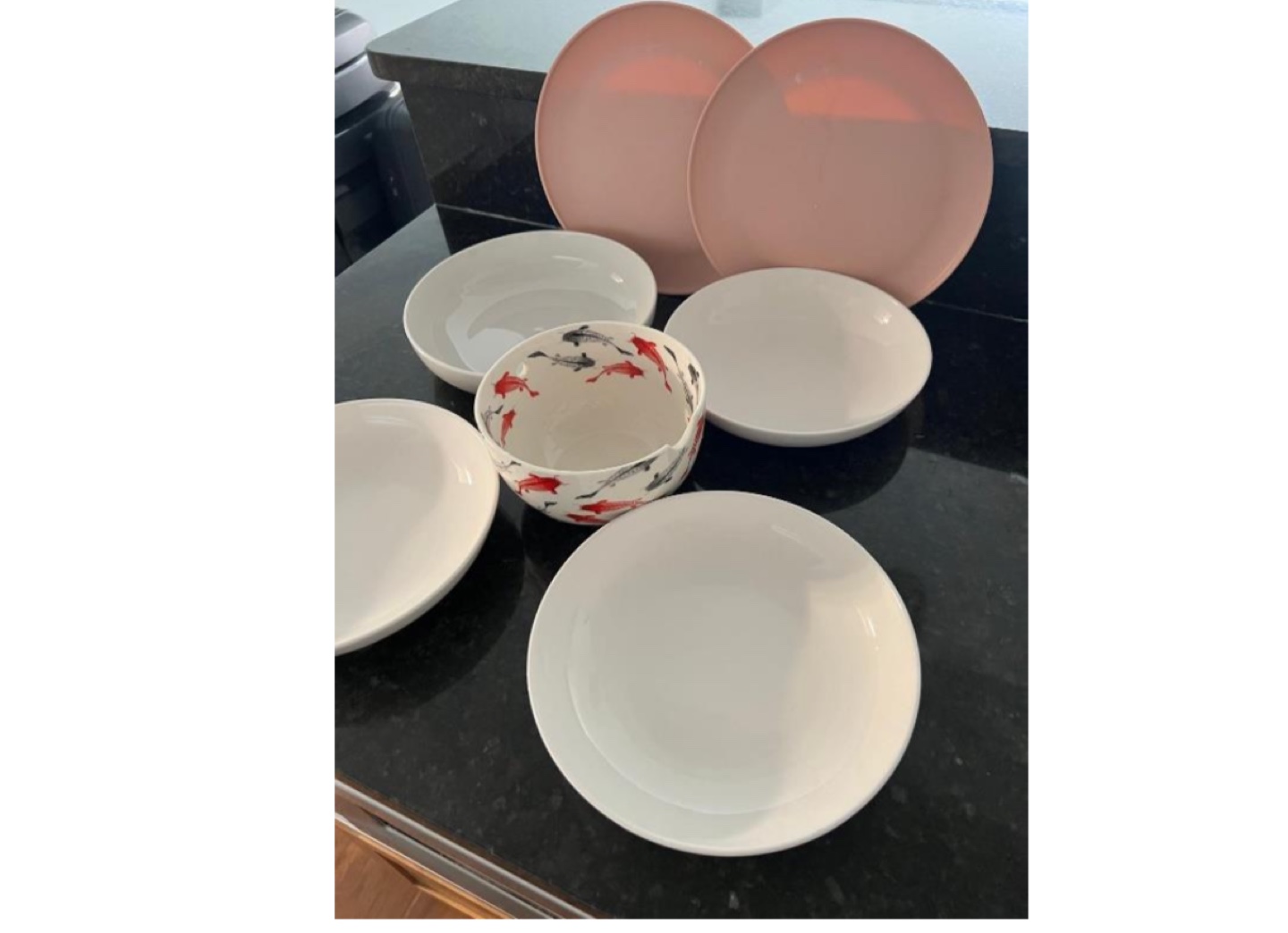 4 ceramic Plates and 1 bowl