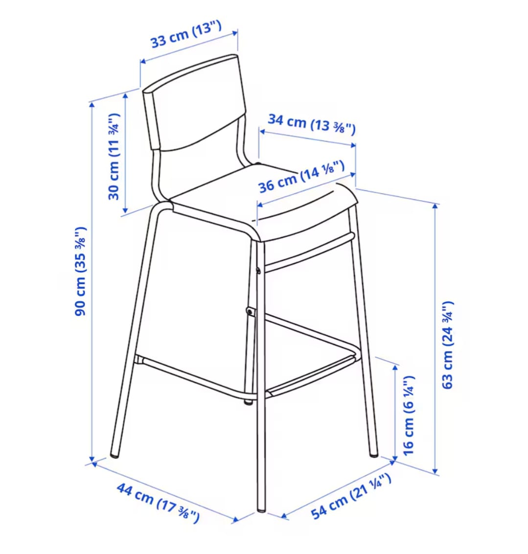 IKEA NORBERG Bar Stools - Black (set of 2) - photo 2