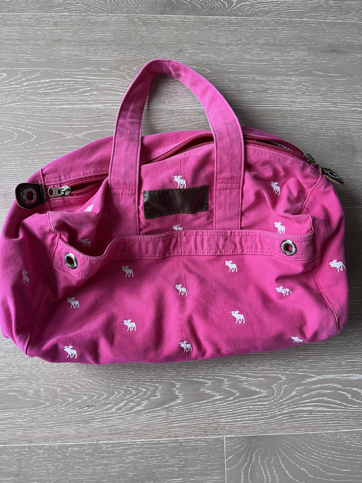 Pink Abercrombie & Fitch Travel Bag