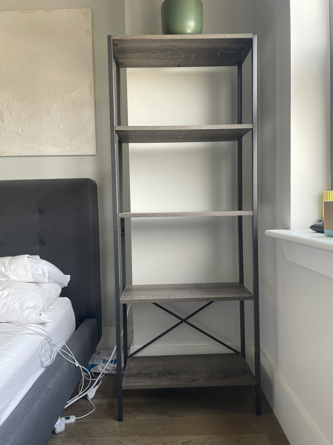 Wood & Metal Bookshelf