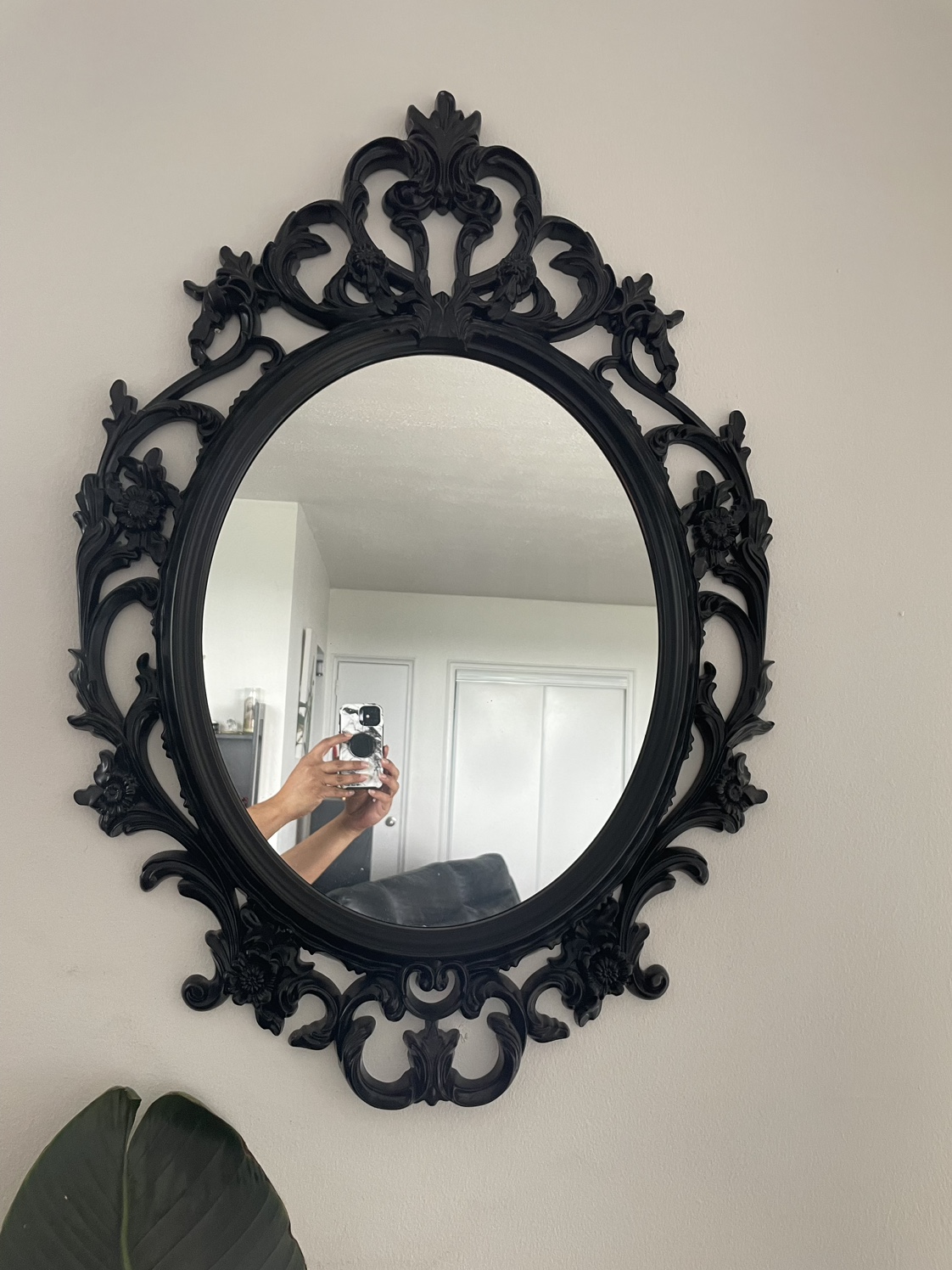 IKEA Ung Drill Black Gothic Victorian Style Mirror - photo 2