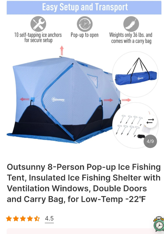 Ice fishing Tent ⛺️ image indicator(5)