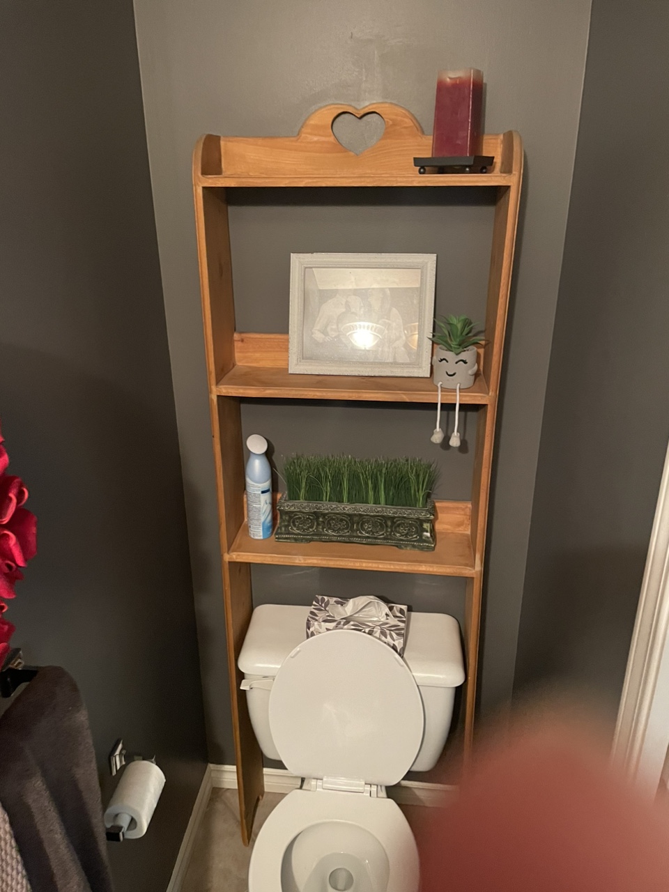 Wooden Bathroom Shelf
