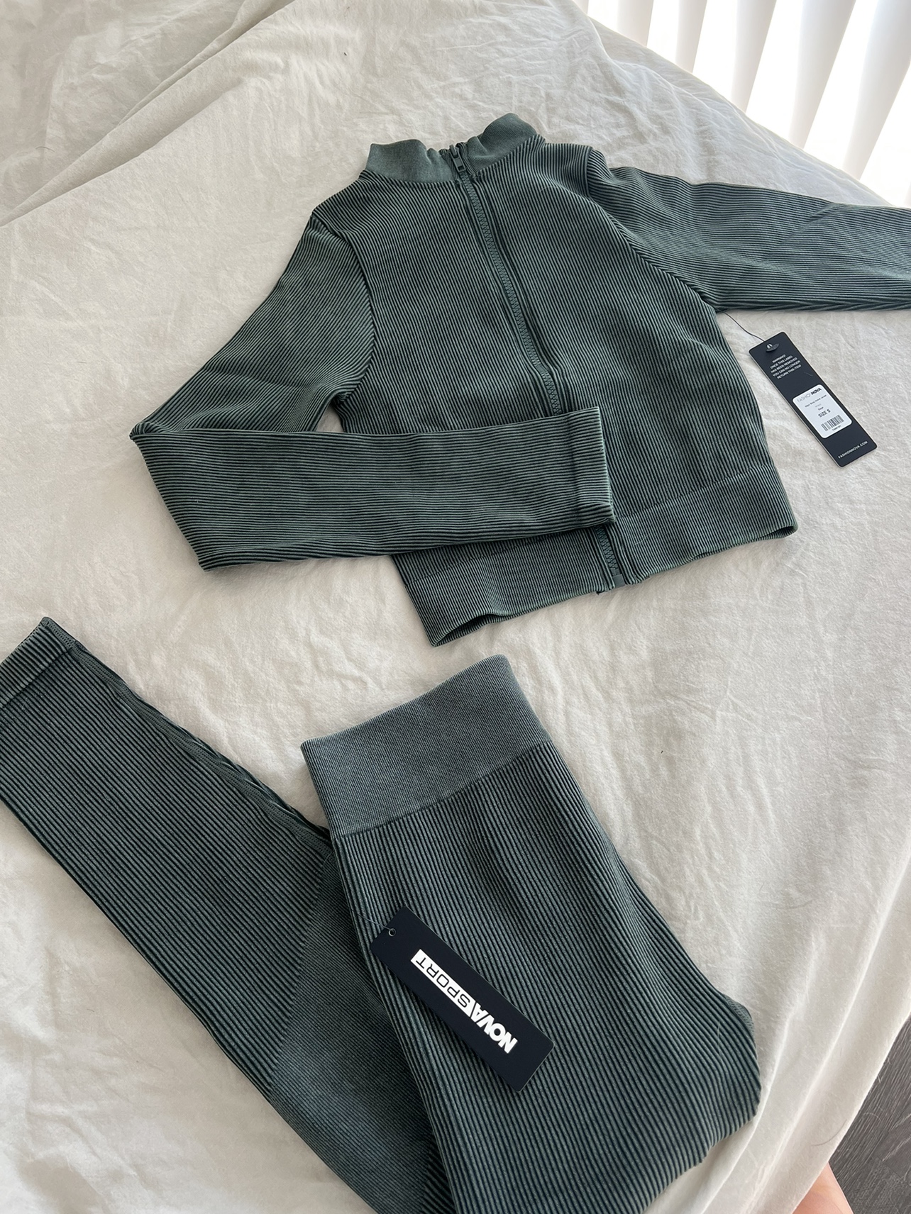 Sage green matching active set thumbnail