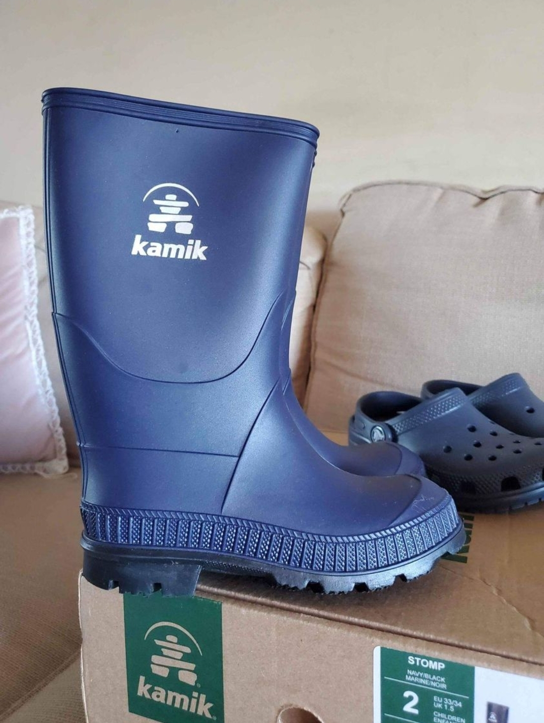 Kamik Stomp Rain Boots boys size 13