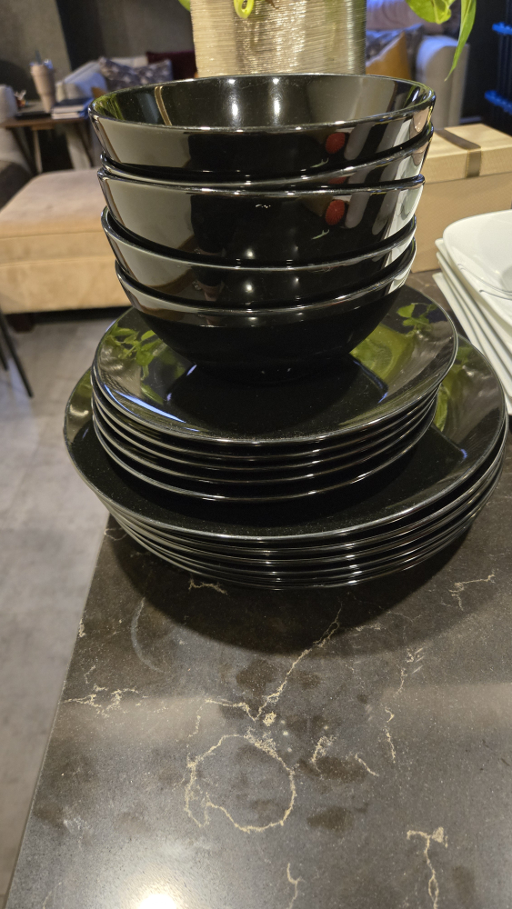 Black Bowls and Plates