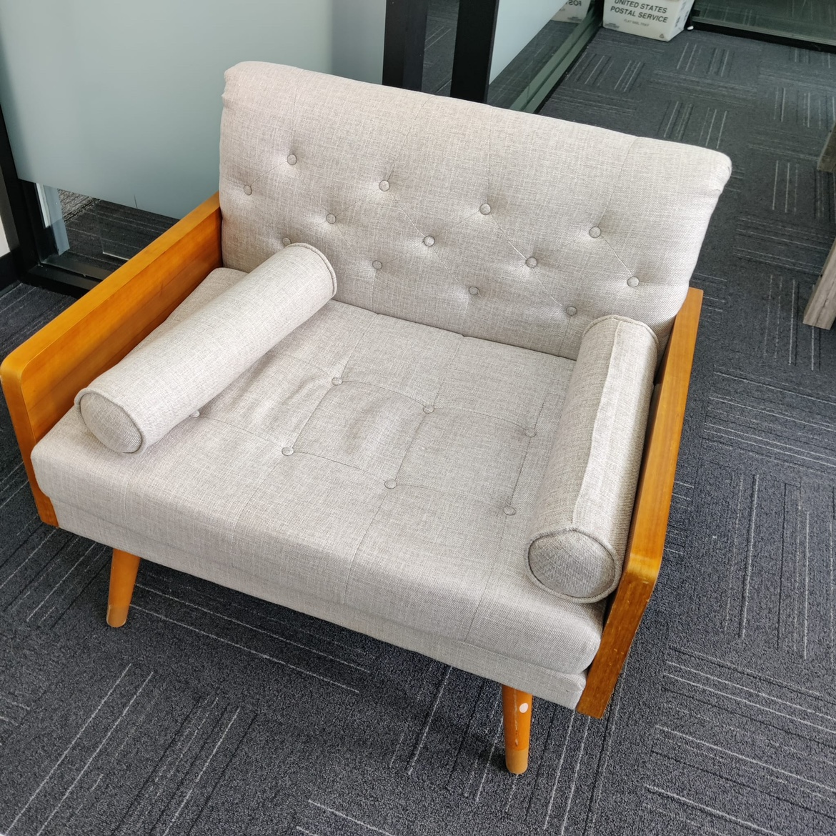 Living room set- 3 items , Upholstered sofa with 2 armchair - photo 4