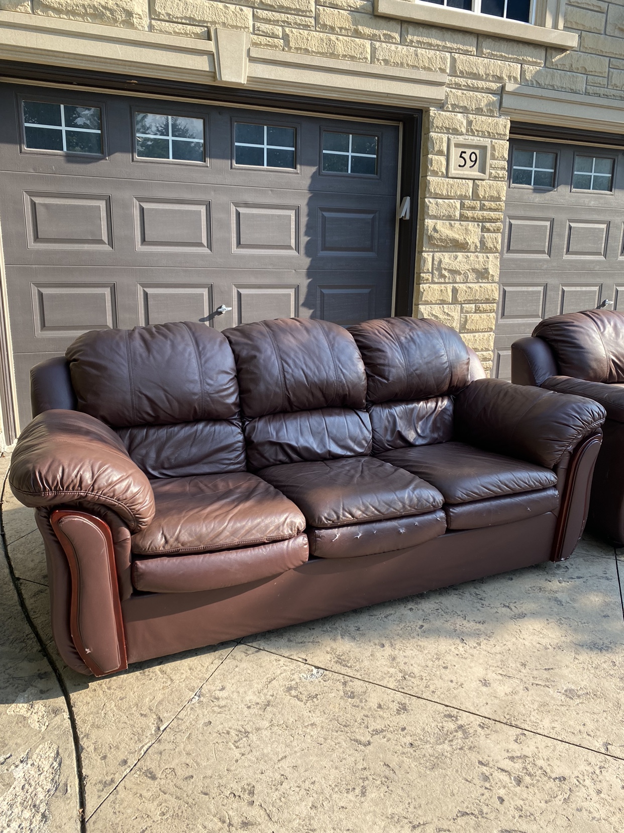Leather Sofa Set - photo 2