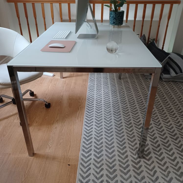 glass top table and chair - photo 3