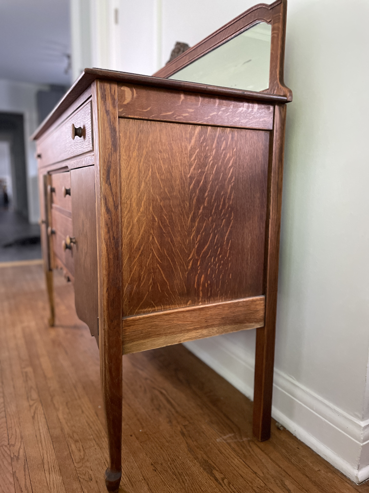Antique Buffet/Sideboard with Mirror - photo 4