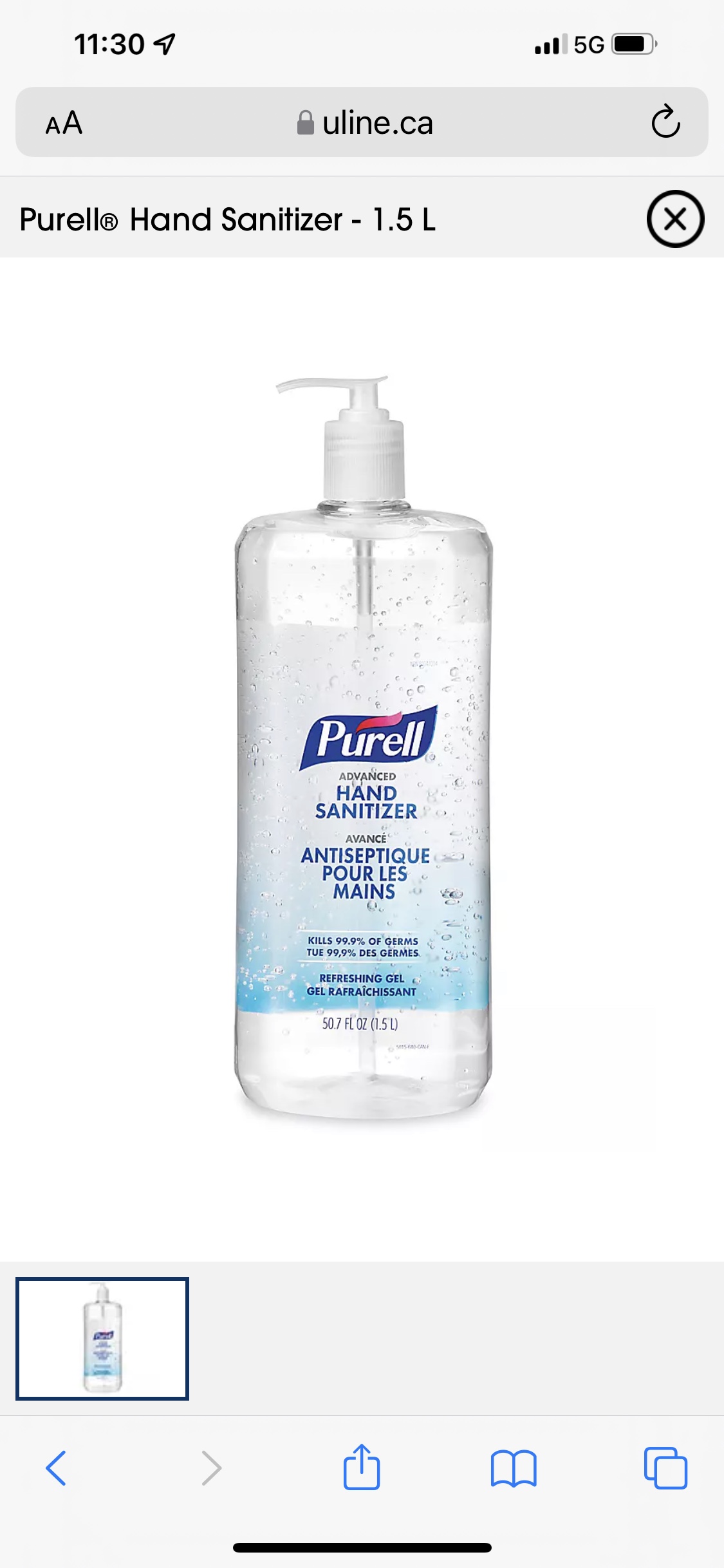 Purell Hand Sanitizer 1.5 L thumbnail