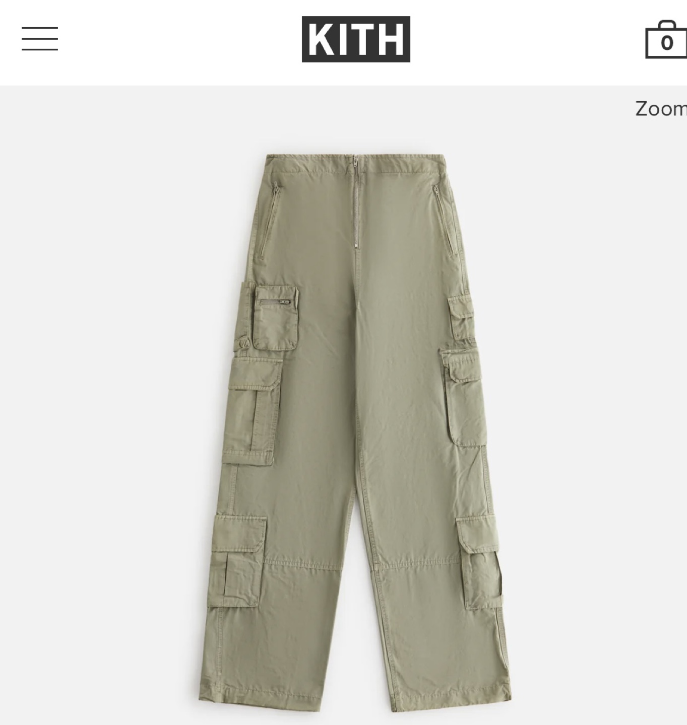 Kith Women's Allyn Mid Rise Cargo Pants - Green