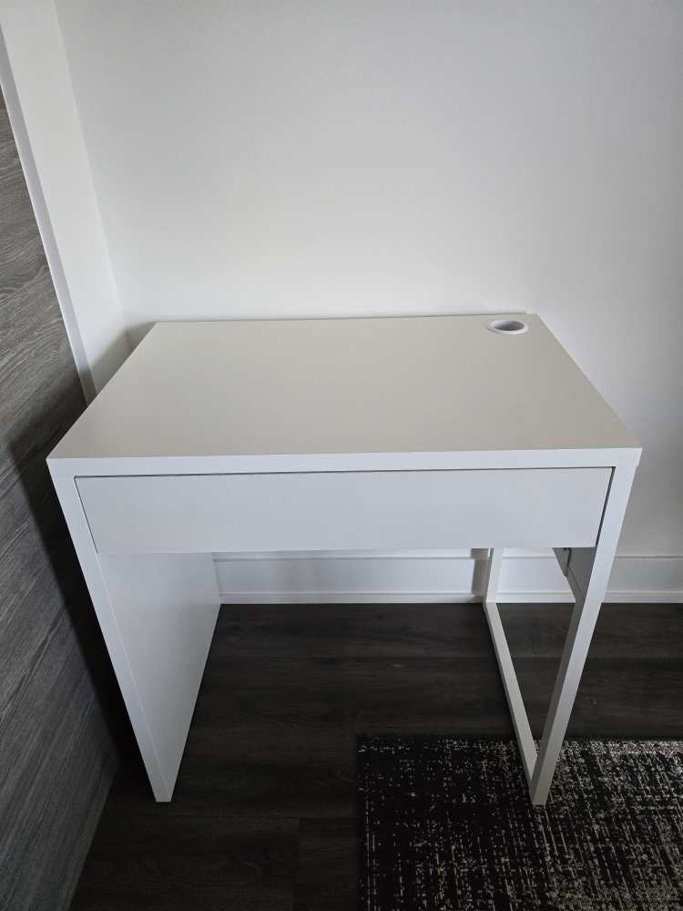 White Desk with Drawer