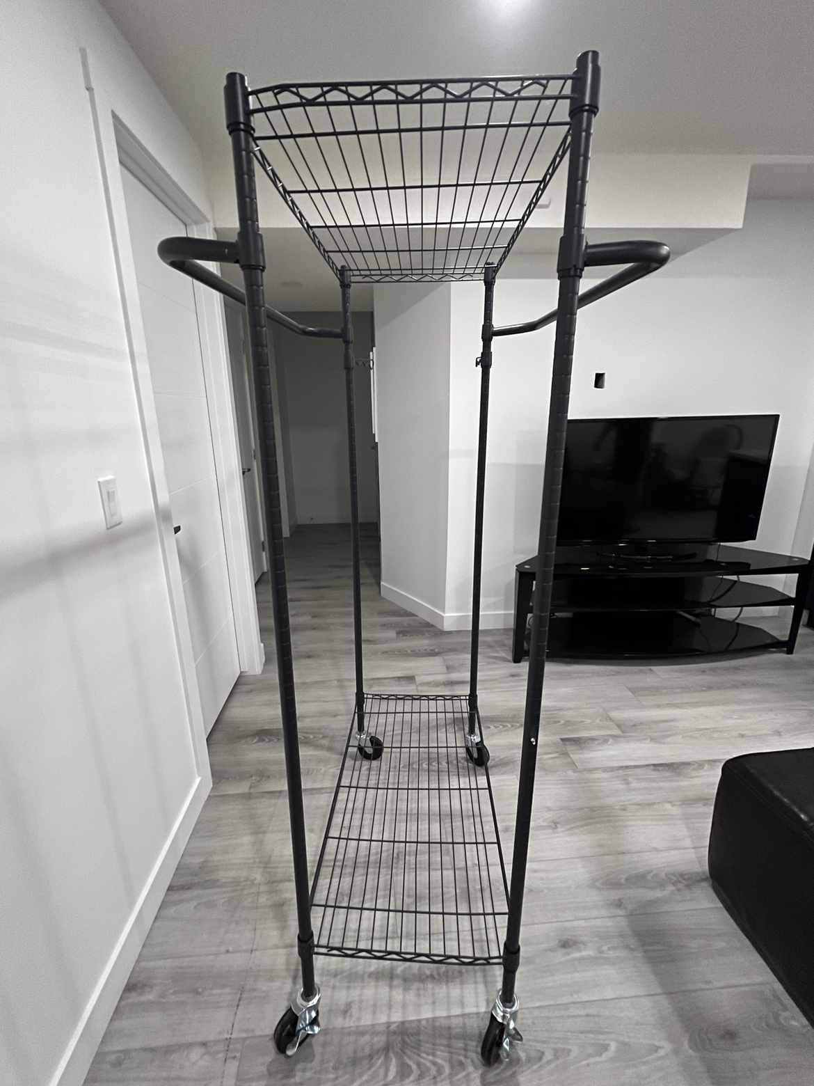 Adjustable Double rail freestanding clothing rack - photo 2