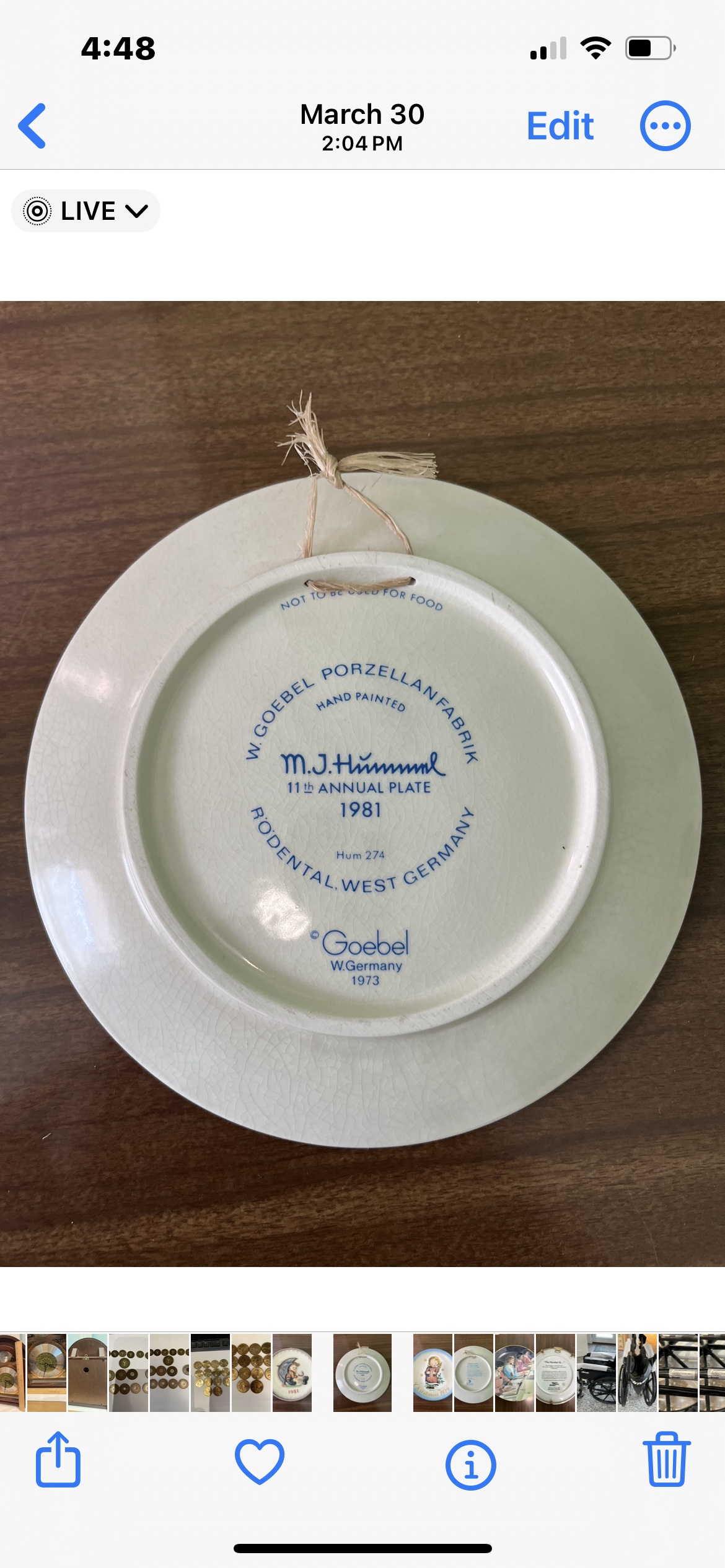 Vintage Collectible Display Plates image indicator(5)