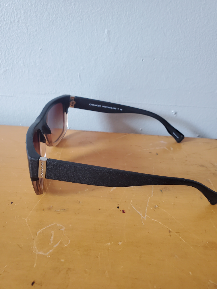 Coach Black Wayfarers Sunglasses Fashion Designer Summer Sun image indicator(2)