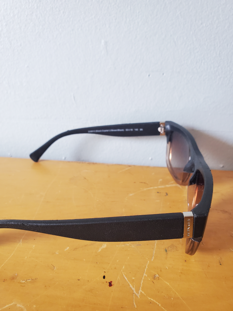 Coach Black Wayfarers Sunglasses Fashion Designer Summer Sun image indicator(3)