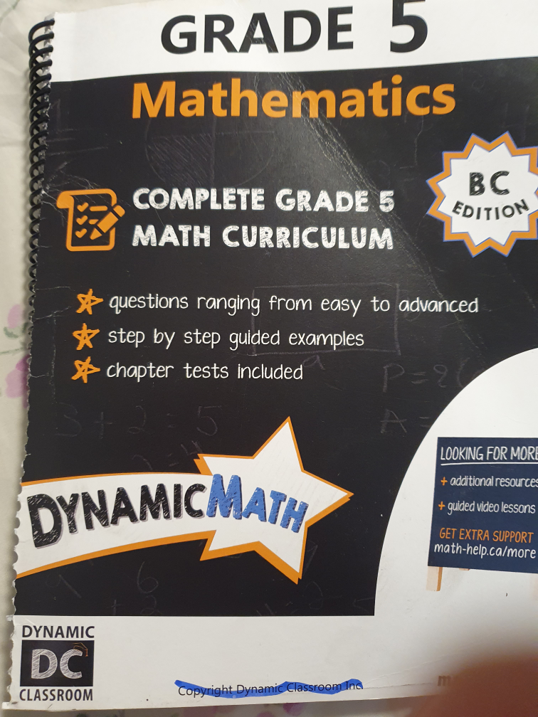 Grade 5 Math Textbook - BC Curriculum #freecycle - photo 2