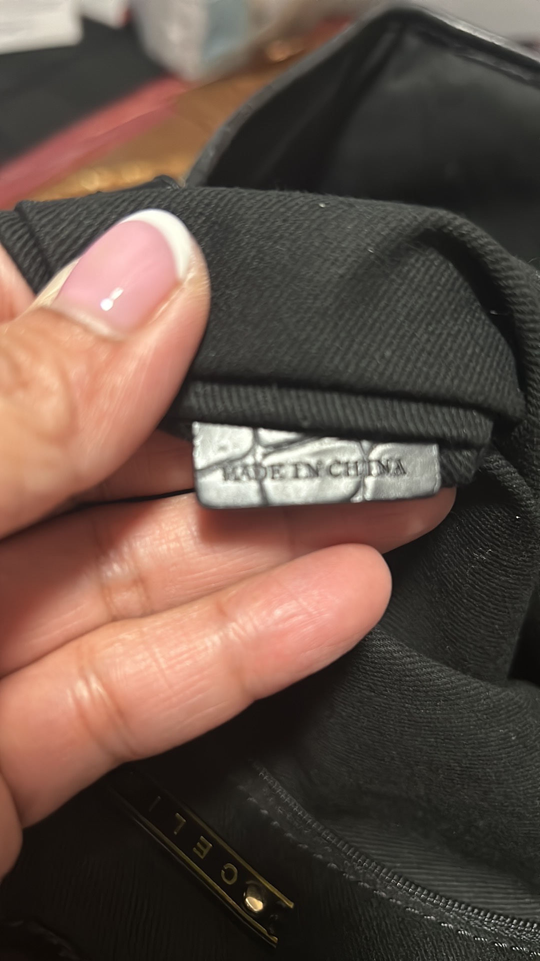 Authentic Celine Black Horse Carriage Leather Canvas image indicator(8)