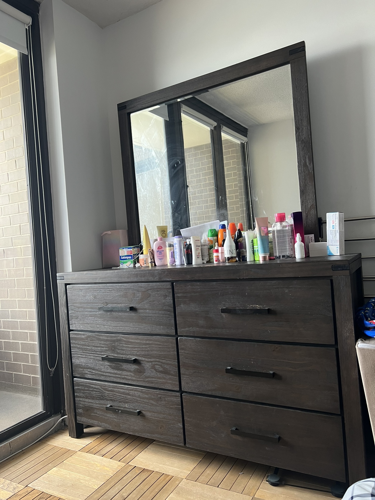 Dresser with mirror