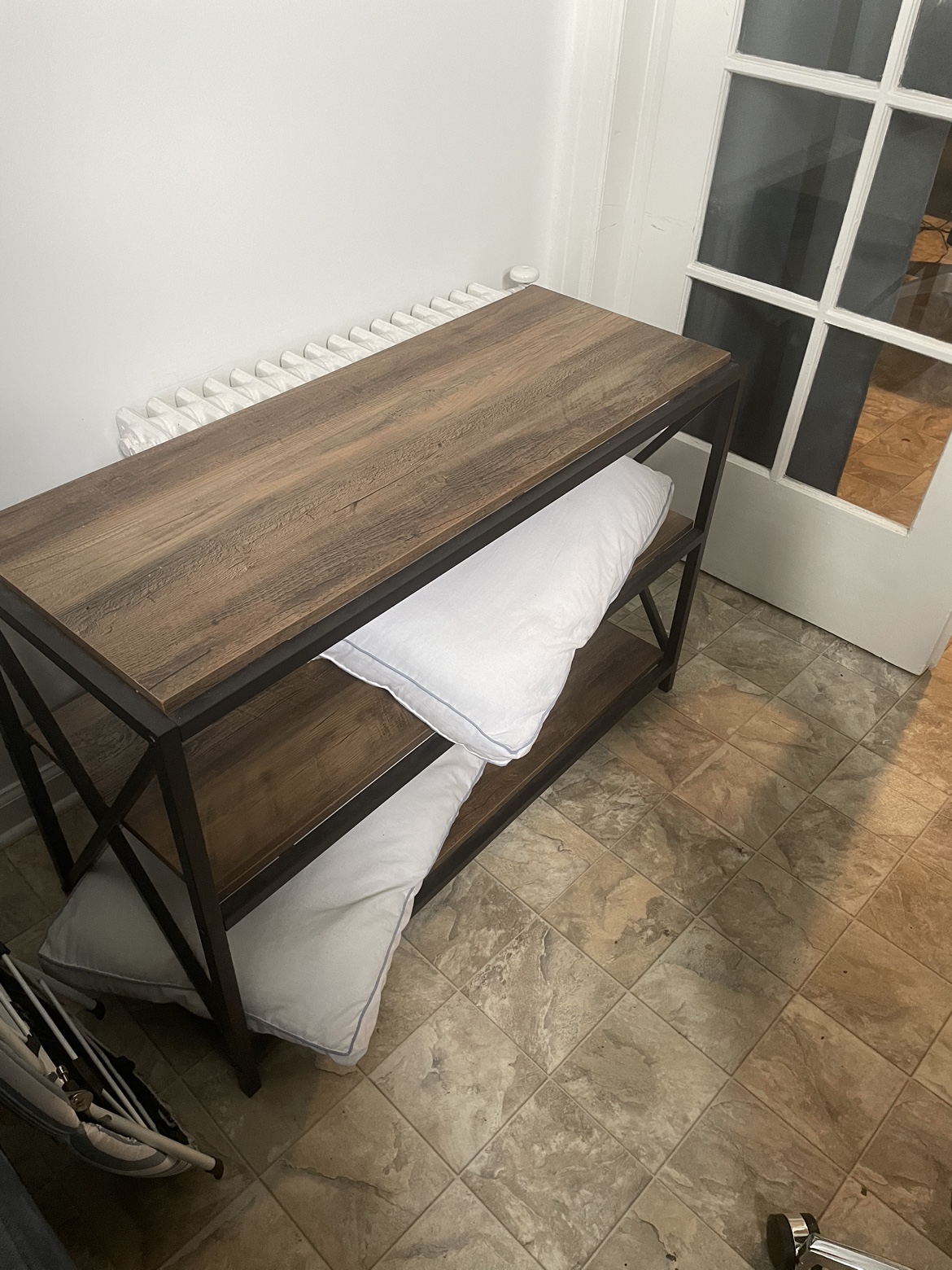 Industrial Style Wood and Metal Shelf
